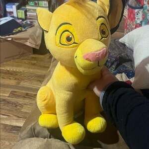 Disney The Lion King Simba Plush Stuffed Animal Toy Yellow 14 inches